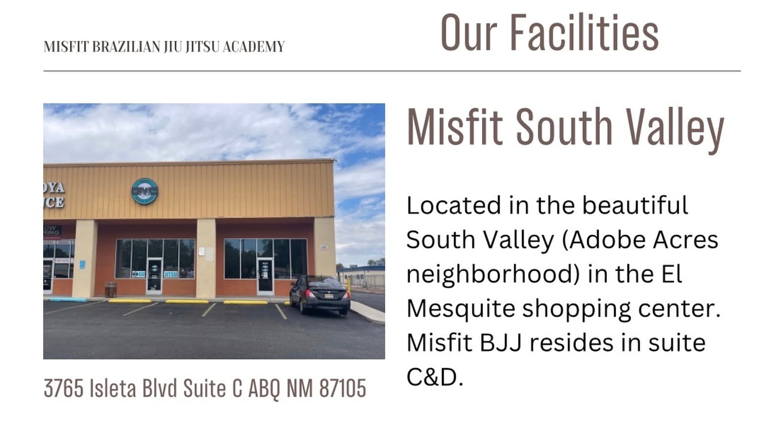 Misfit Brazilian Jiu Jitsu Academy logo