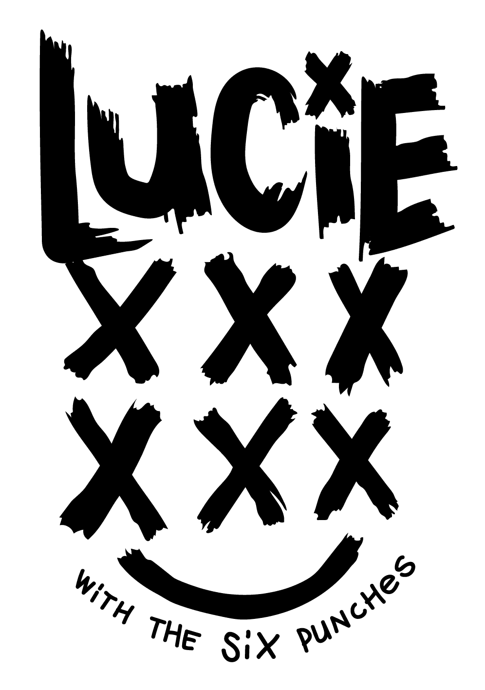 Lucie with the six punches logo