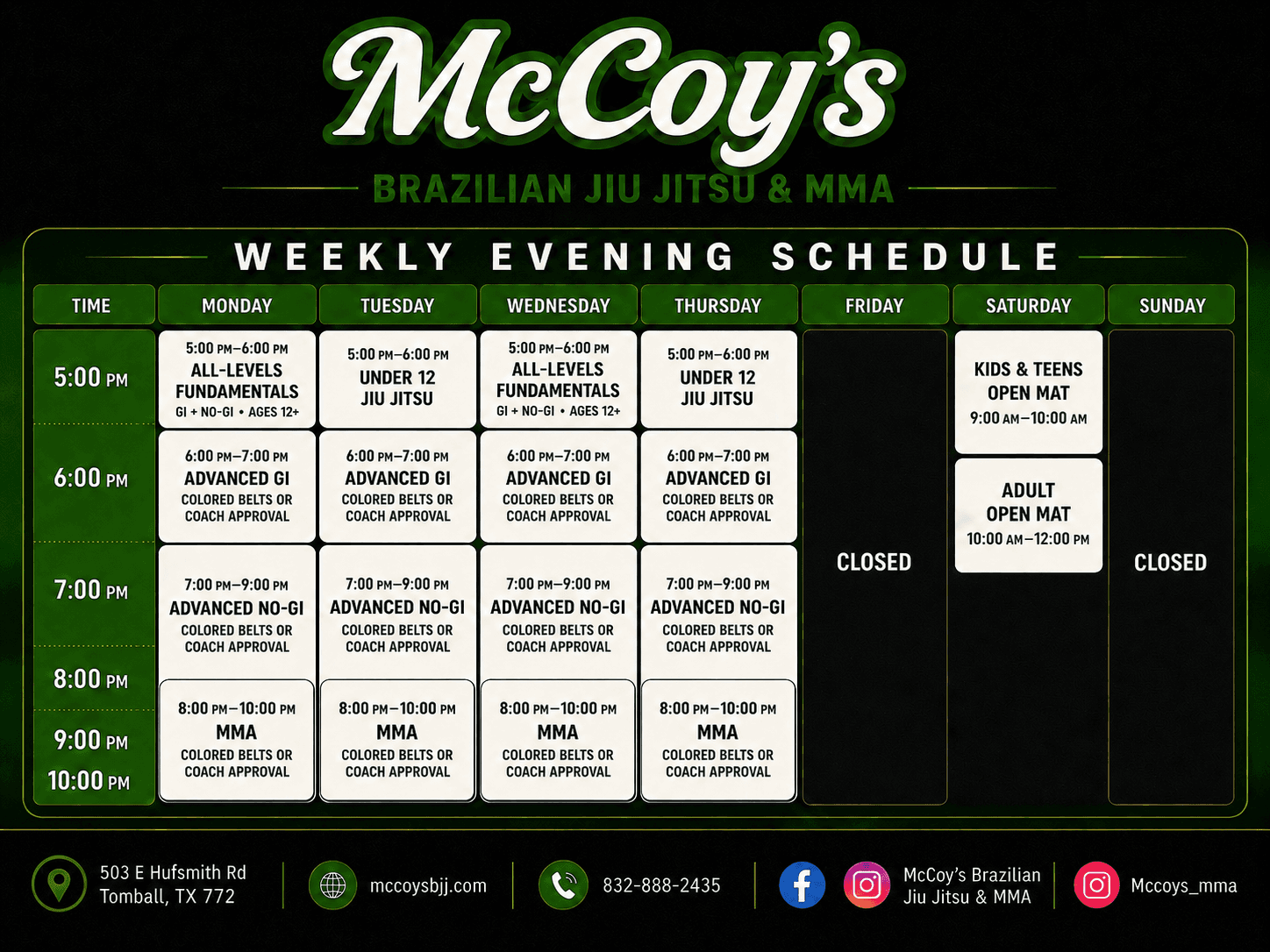 Main image of McCoy's Brazilian Jiu Jitsu & MMA - Tomball