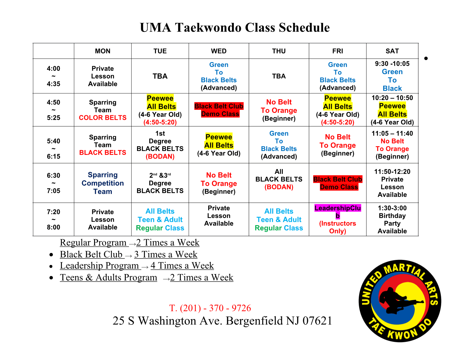 Main image of United Martial Arts TaeKwondo